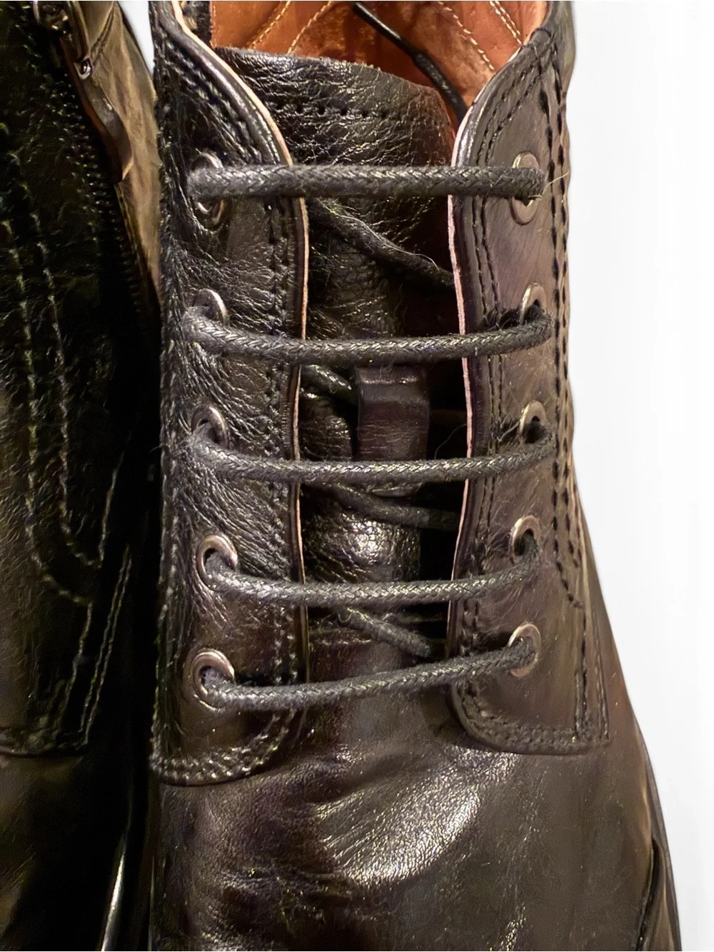 Vintage Foundry Black Leather Lace-Up Ankle Boots NWOB Men’s 8.5